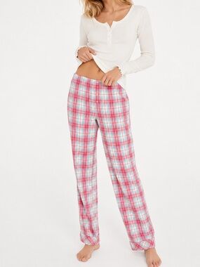 Victoria’s Secret Pink Plaid Cotton Flannel Pajama Pants Small